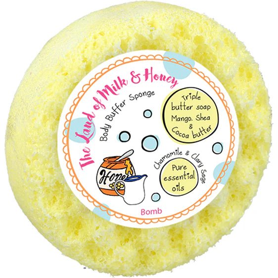Land of Milk & Honey Loofah Body Buffer – Soap Inside Sponge - Something Different Gift Shop