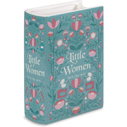 Little Women floral ceramic book vase with pink storybook artwork