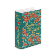 Romeo and Juliet floral ceramic book vase with romantic artwork