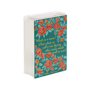 Back of Romeo and Juliet book vase with Shakespeare quote panel