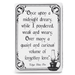 Back of The Raven ceramic book vase with Edgar Allan Poe quote artwork
