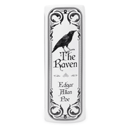 Side view of The Raven book vase showing the book spine design
