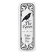 Side view of The Raven book vase showing the book spine design
