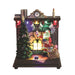 LED animated fireplace Santa scene with rotating tree, 20cm

