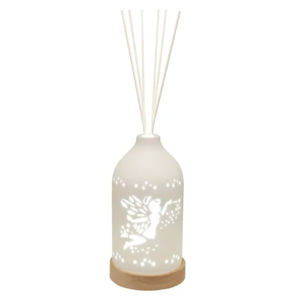 Diffuser With Led Reed LED Ceramic Reed Diffuser – Fairy Design, Clean Linen, 19cm