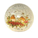 12cm LED crackle glass ball with robin and berries motif

