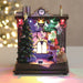 LED fireplace Santa scene glowing on a tabletop, 20cm

