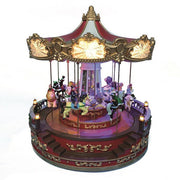 LED musical carousel with rotating animals, 30x36cm

