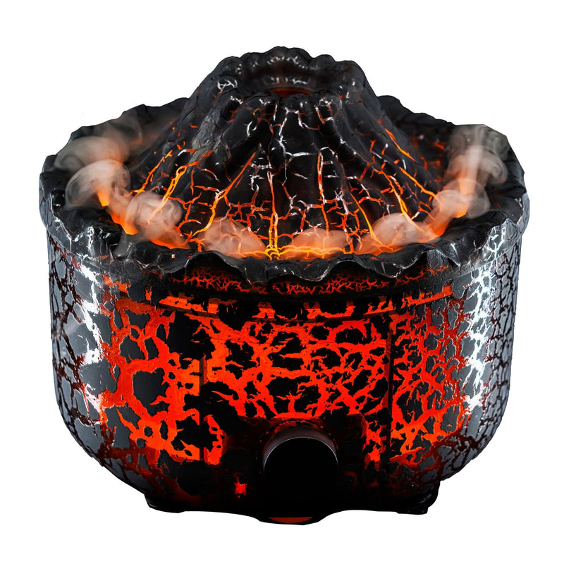 LED Ultrasonic Diffuser - Black Crackle Pacaya Volcano - Something Different Gift Shop