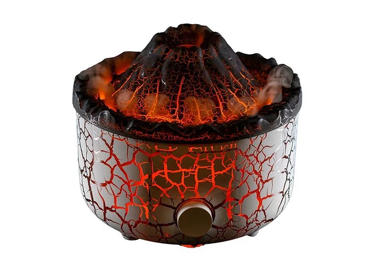 LED Ultrasonic Diffuser - White Crackle Pacaya Volcano Diffuser - Something Different Gift Shop
