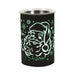 Black Santa silhouette LED wax melt burner with green glow, 12cm