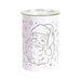 White Santa silhouette LED wax melt burner, unlit, 12cm
