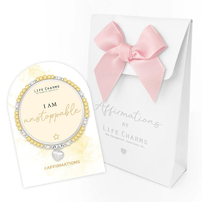Life Charms Affirmation Bracelet – I Am Unstoppable - Something Different Gift Shop