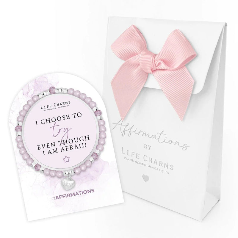 Life Charms Affirmation Bracelet – I Choose to Try - Something Different Gift Shop