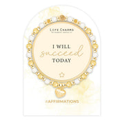 Life Charms Affirmation Bracelet – I Will Succeed Today - Something Different Gift Shop