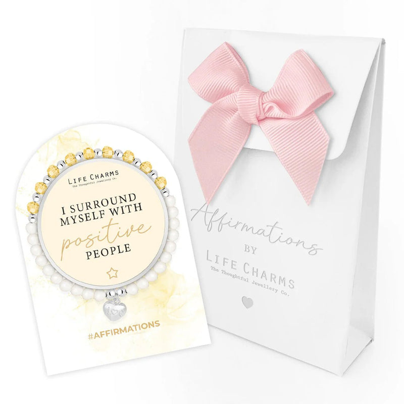 Life Charms Affirmation Bracelet – Positive People - Something Different Gift Shop