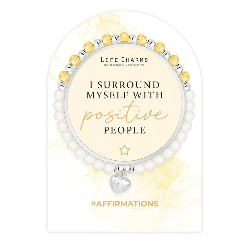 Life Charms Affirmation Bracelet – Positive People - Something Different Gift Shop