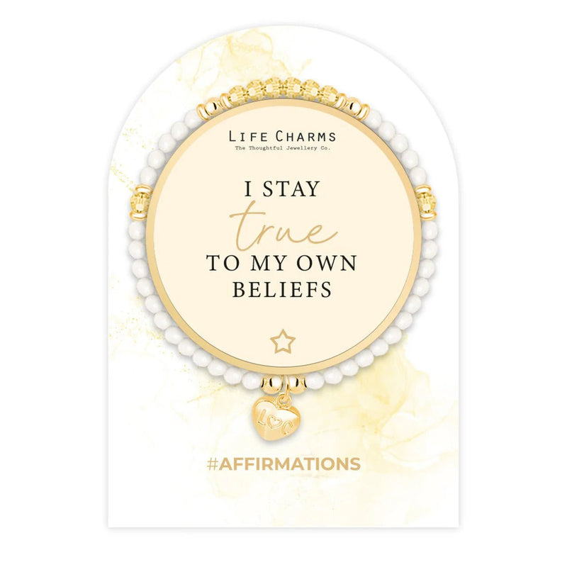 Life Charms Affirmation Bracelet – True to My Beliefs - Something Different Gift Shop