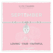 Life Charms Birth Flower Bracelet - September - Something Different Gift Shop