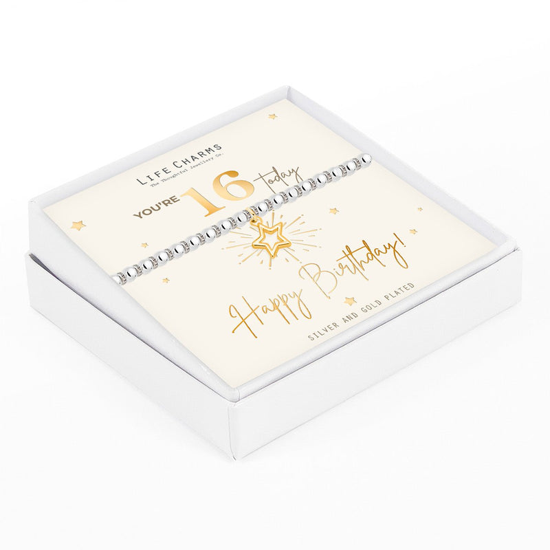 Life Charms Happy Birthday Bracelet - 16th - Something Different Gift Shop