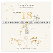 Life Charms Happy Birthday Bracelet - 18th - Something Different Gift Shop