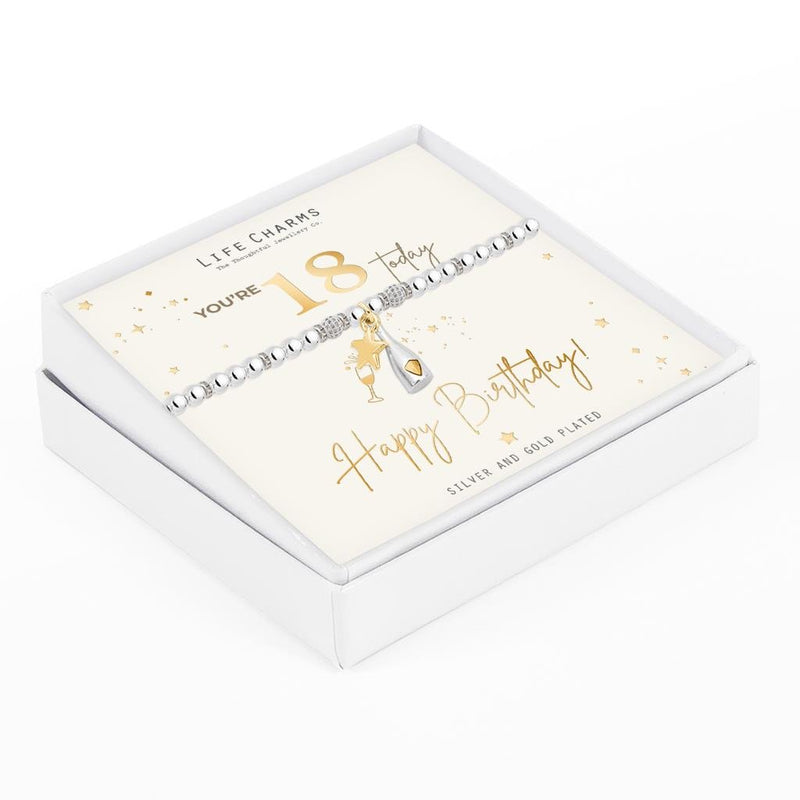 Life Charms Happy Birthday Bracelet - 18th - Something Different Gift Shop