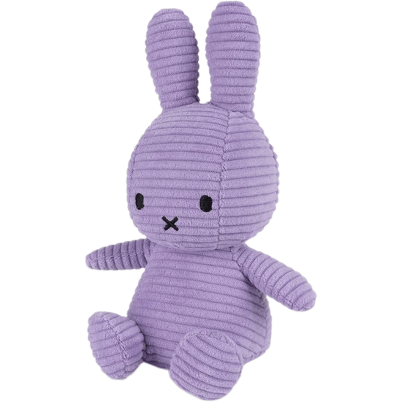 Lilac Corduroy Miffy Plush by Bon Ton Toys - Something Different Gift Shop