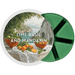 Lime Basil and Mandarin wax melt main product image showing label and green segmented wax melt on a plain background