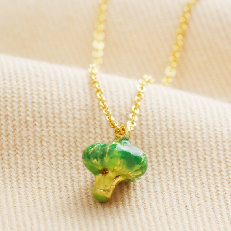 Lisa Angel Broccoli Pendant Necklace - Something Different Gift Shop