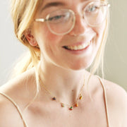 Lisa Angel Enamel Fruit Charm Necklace – Gold - Something Different Gift Shop