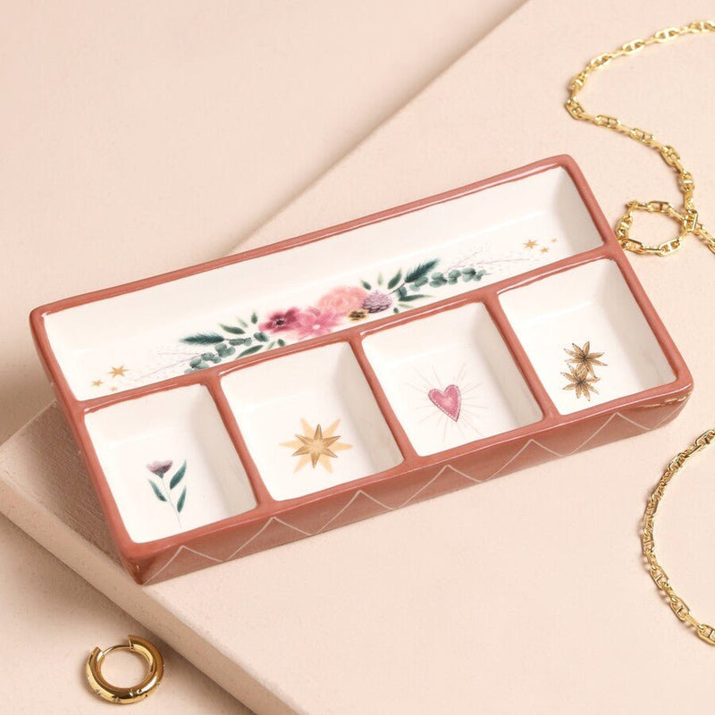 Lisa Angel Floral Heart Ceramic Trinket Tray - Something Different Gift Shop