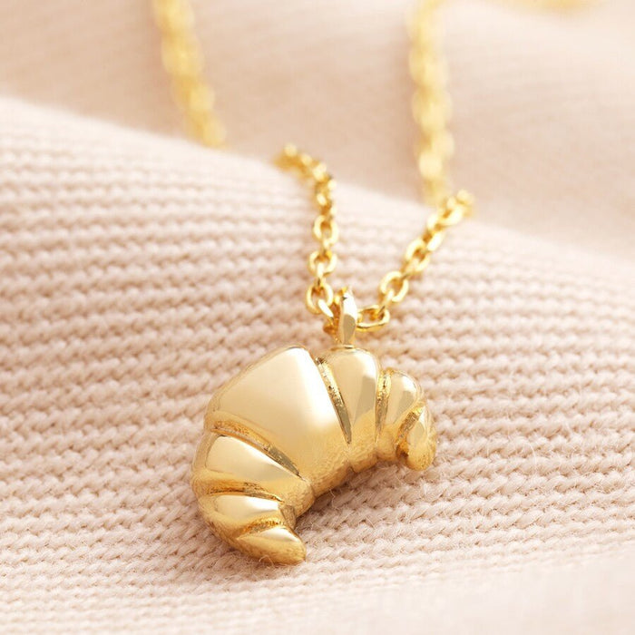 Lisa Angel Gold Croissant Pendant Necklace - Something Different Gift Shop