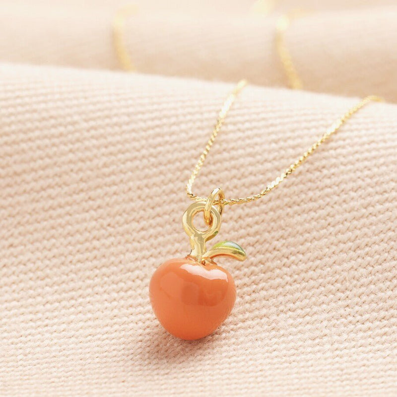 Lisa Angel Gold Peach Pendant Necklace - Something Different Gift Shop