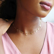 Lisa Angel Gold Star and Moon Charm Necklace – Recycled Stainless Steel - Something Different Gift Shop