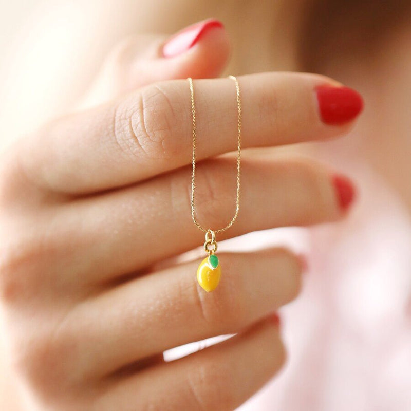 Lisa Angel Lemon Pendant Necklace - Something Different Gift Shop