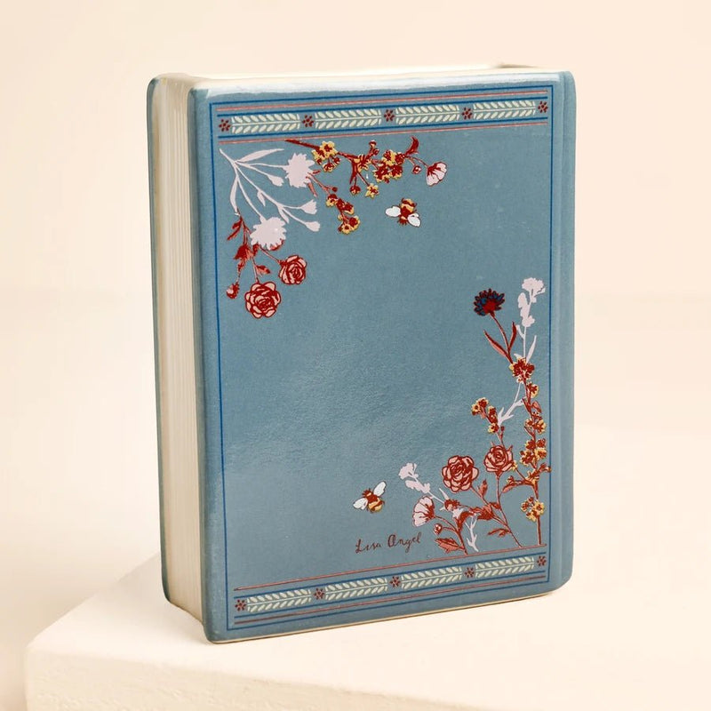 Back view of Lisa Angel Once Upon A Time Mini Ceramic Book Vase