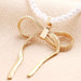 Lisa Angel Pearl Beaded Necklace with Gold Bow Charm - Something Different Gift Shop