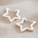 Lisa Angel Silver Star Hoop Earrings – Recycled Sterling Silver - Something Different Gift Shop