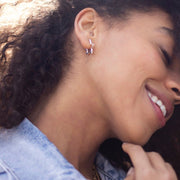 Lisa Angel Silver Star Hoop Earrings – Recycled Sterling Silver - Something Different Gift Shop