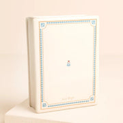 Back view of Tale as Old as Time mini ceramic book vase