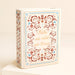 Lisa Angel Tale As Old As Time Mini Ceramic Book Vase front view with red and blue pattern