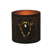 Halloween ghost wax burner glowing with tealight inside

