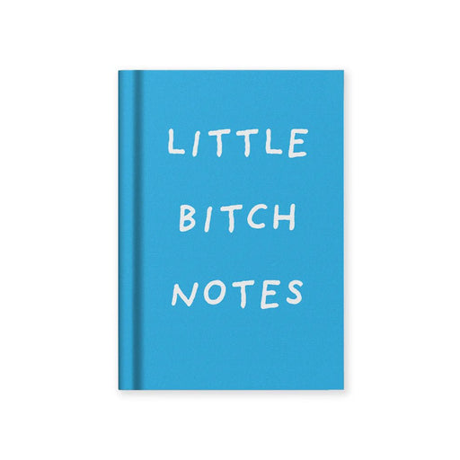 Blue A7 fabric hardback notebook reading Little Bitch Notes by Ohh Deer