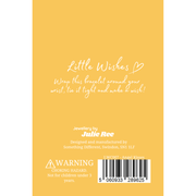 Back of Little Wishes Angel Kisses Christmas bracelet gift card LWC007