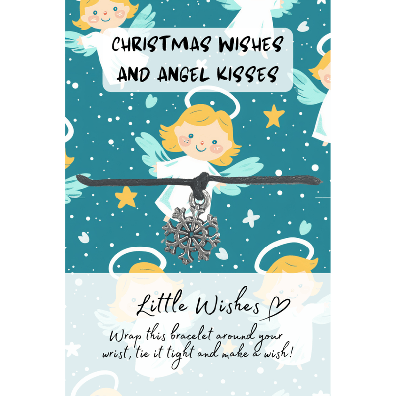 Little Wishes Angel Kisses Christmas snowflake wish bracelet by Julie Ree