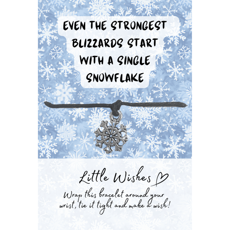 Little Wishes Blizzard Christmas snowflake wish bracelet by Julie Ree
