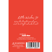 Back of Little Wishes Snowman Christmas bracelet gift card