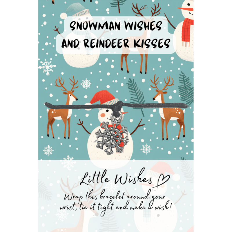 Little Wishes Snowman Wishes and Reindeer Kisses snowflake bracelet
