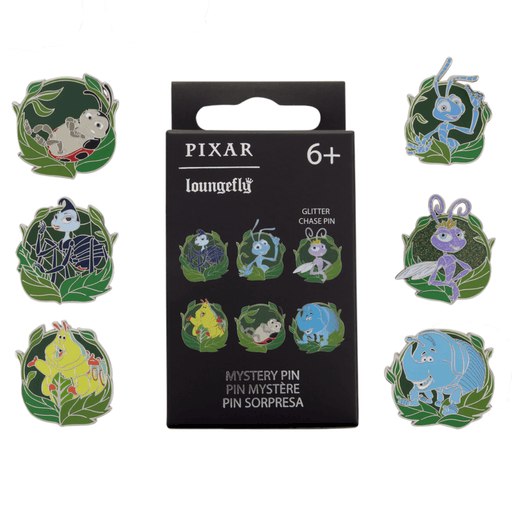 Six Loungefly Disney Pixar A Bug’s Life mystery blind box pin designs