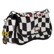 Art the Clown beaded handle and enamel charm on Terrifier crossbody bag